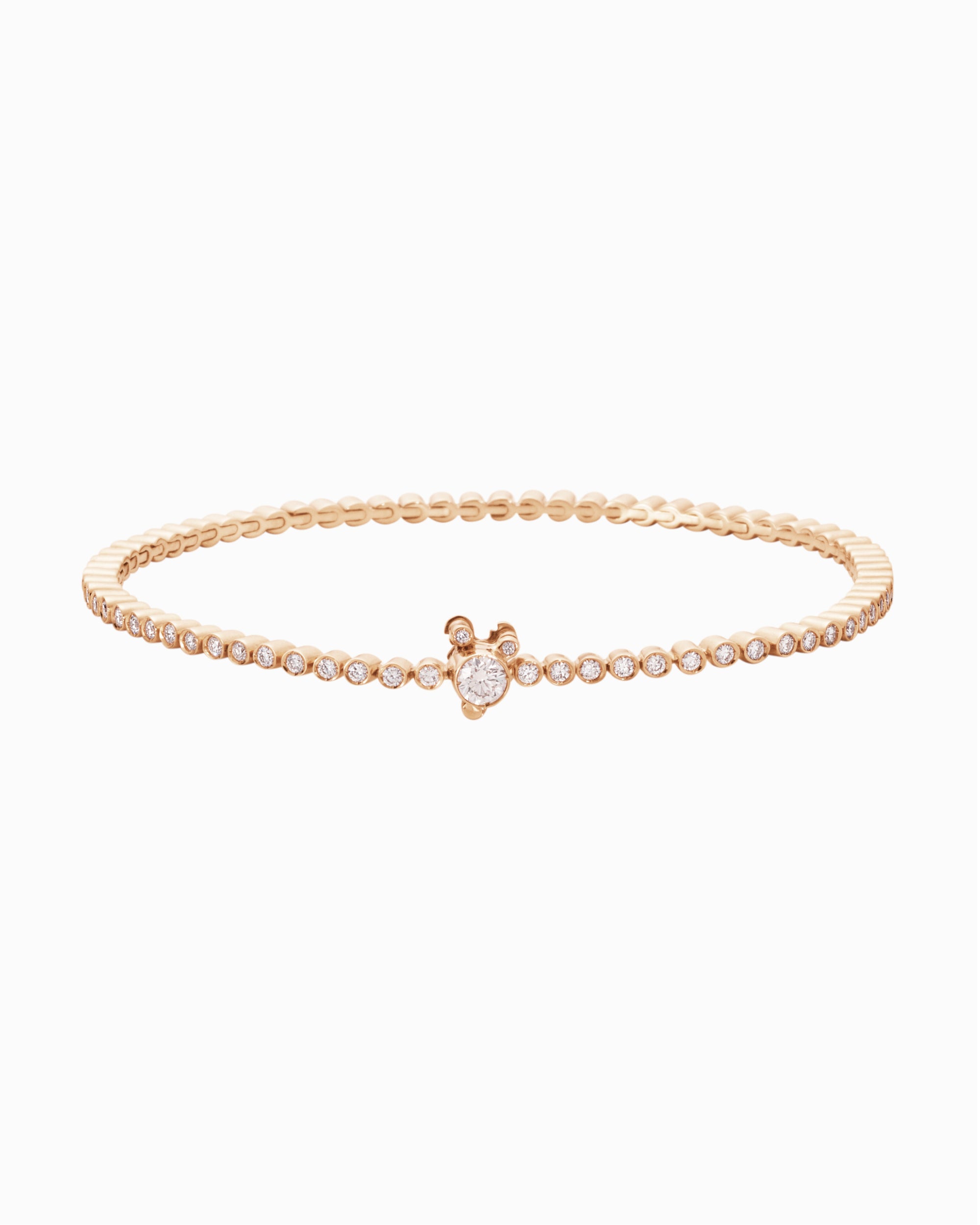 Bracelet de Tennis Diamant Rose