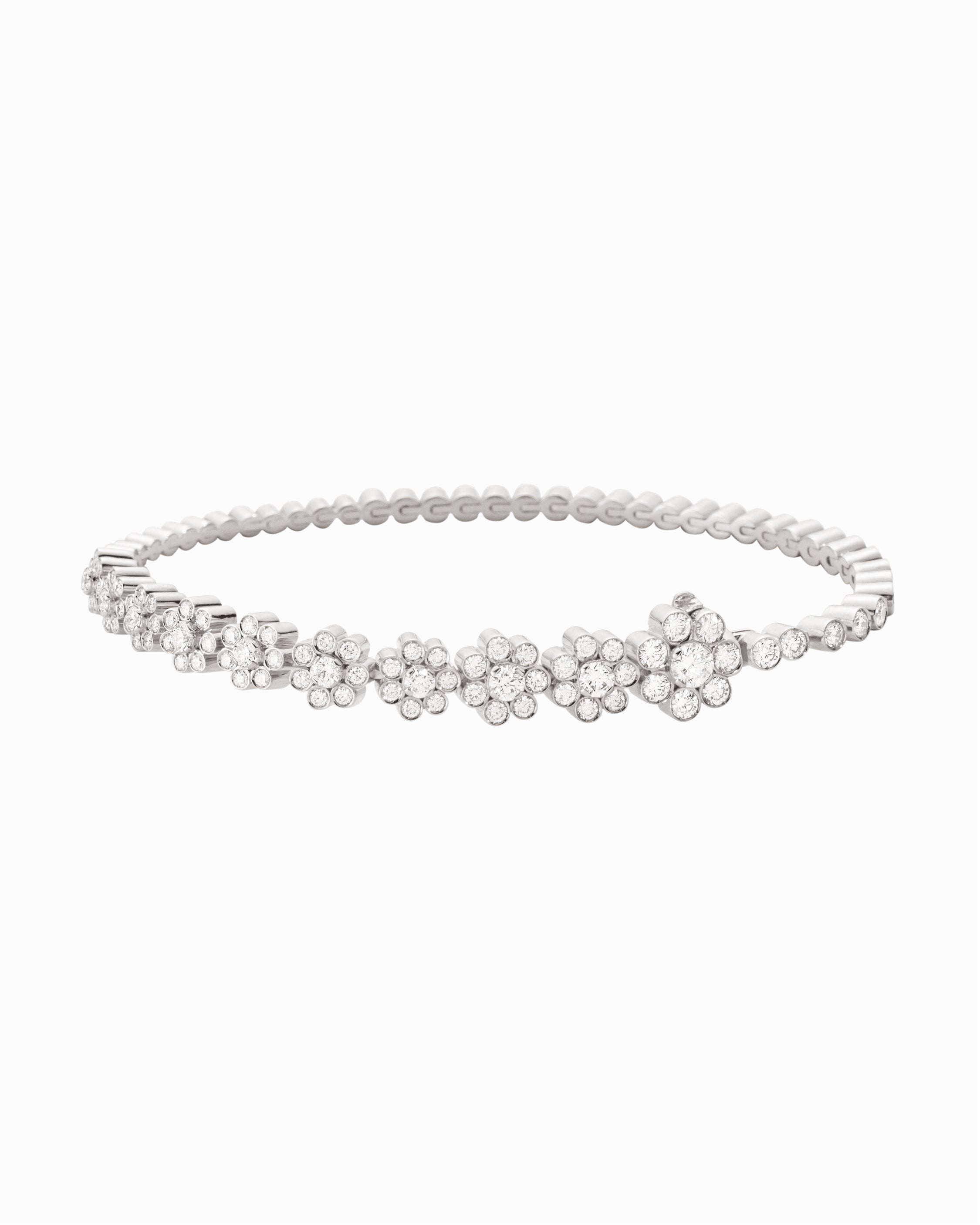 Fleur de Tennis Bracelet Blanc