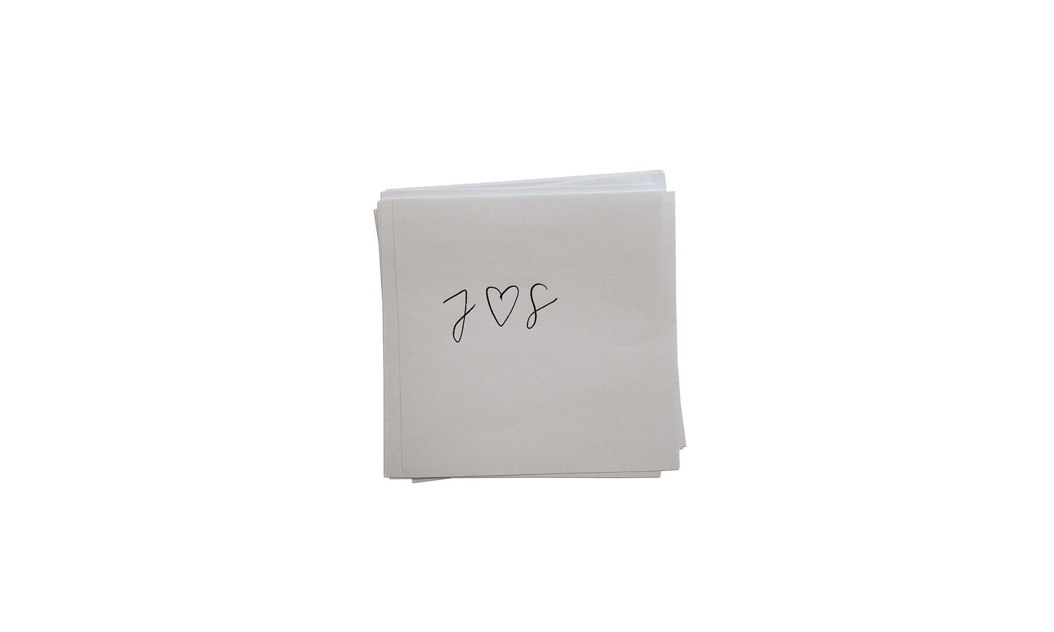 Handwritten note saying J loves S