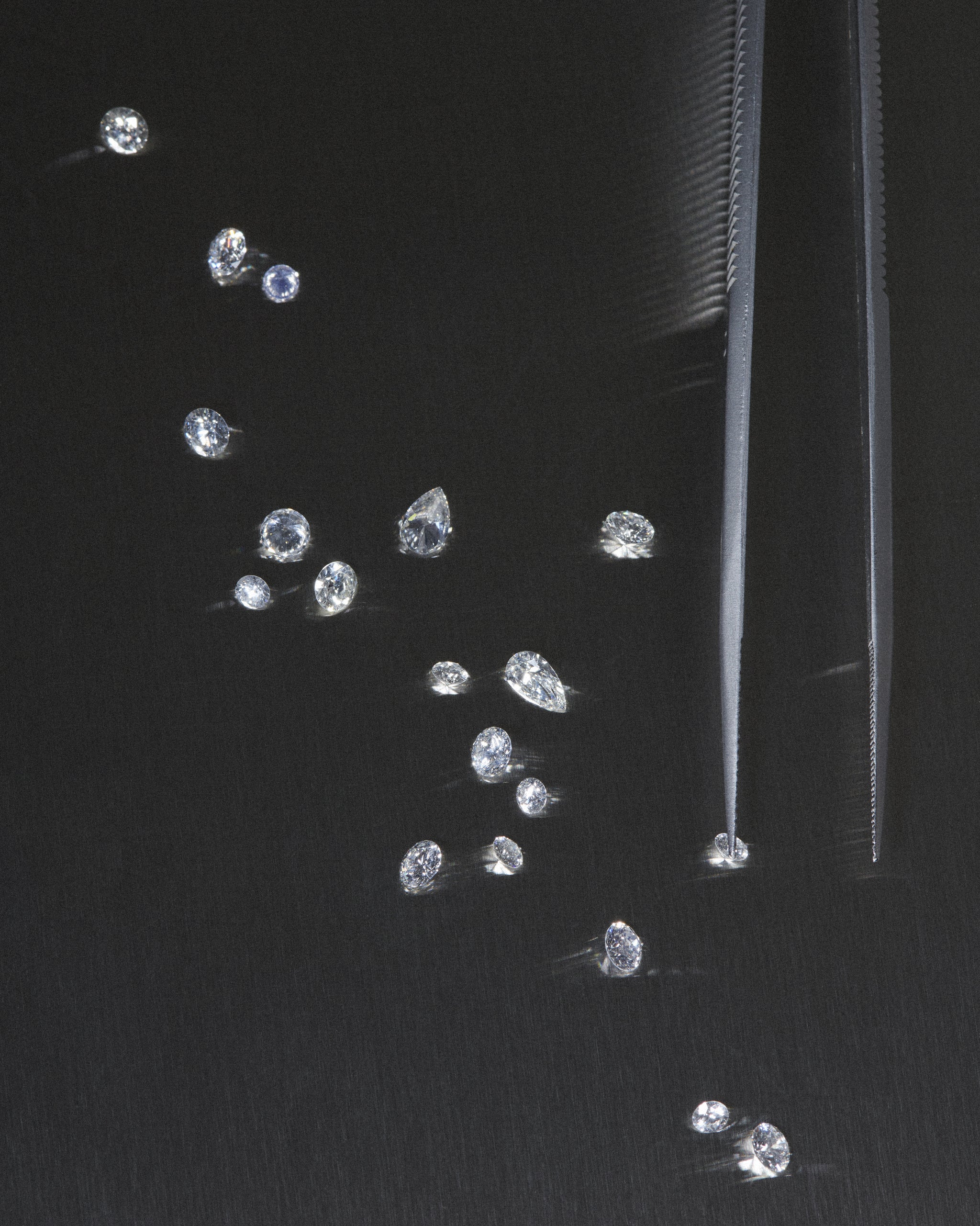 Loose diamonds.