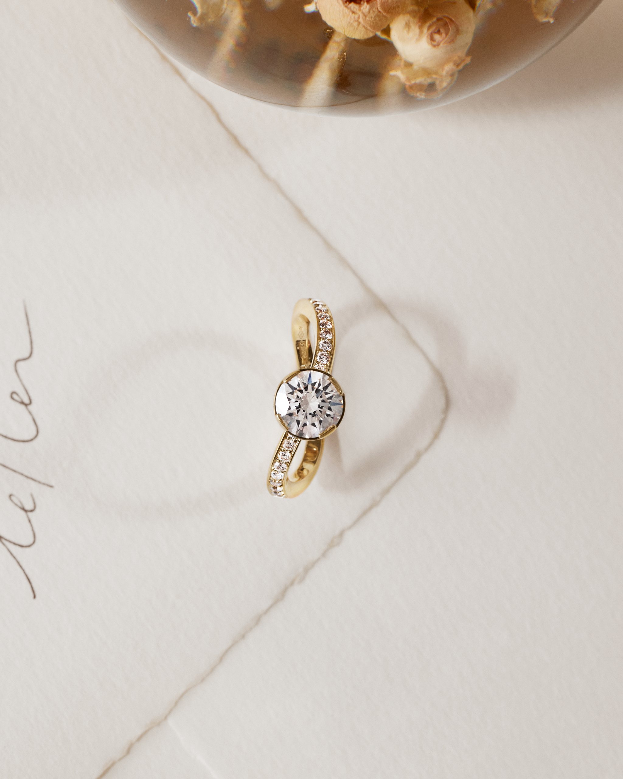 Toi Diamond engagement ring on white background