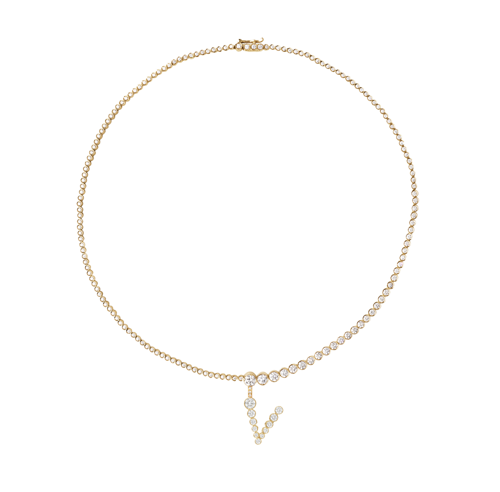 Collier de Tennis Lettre