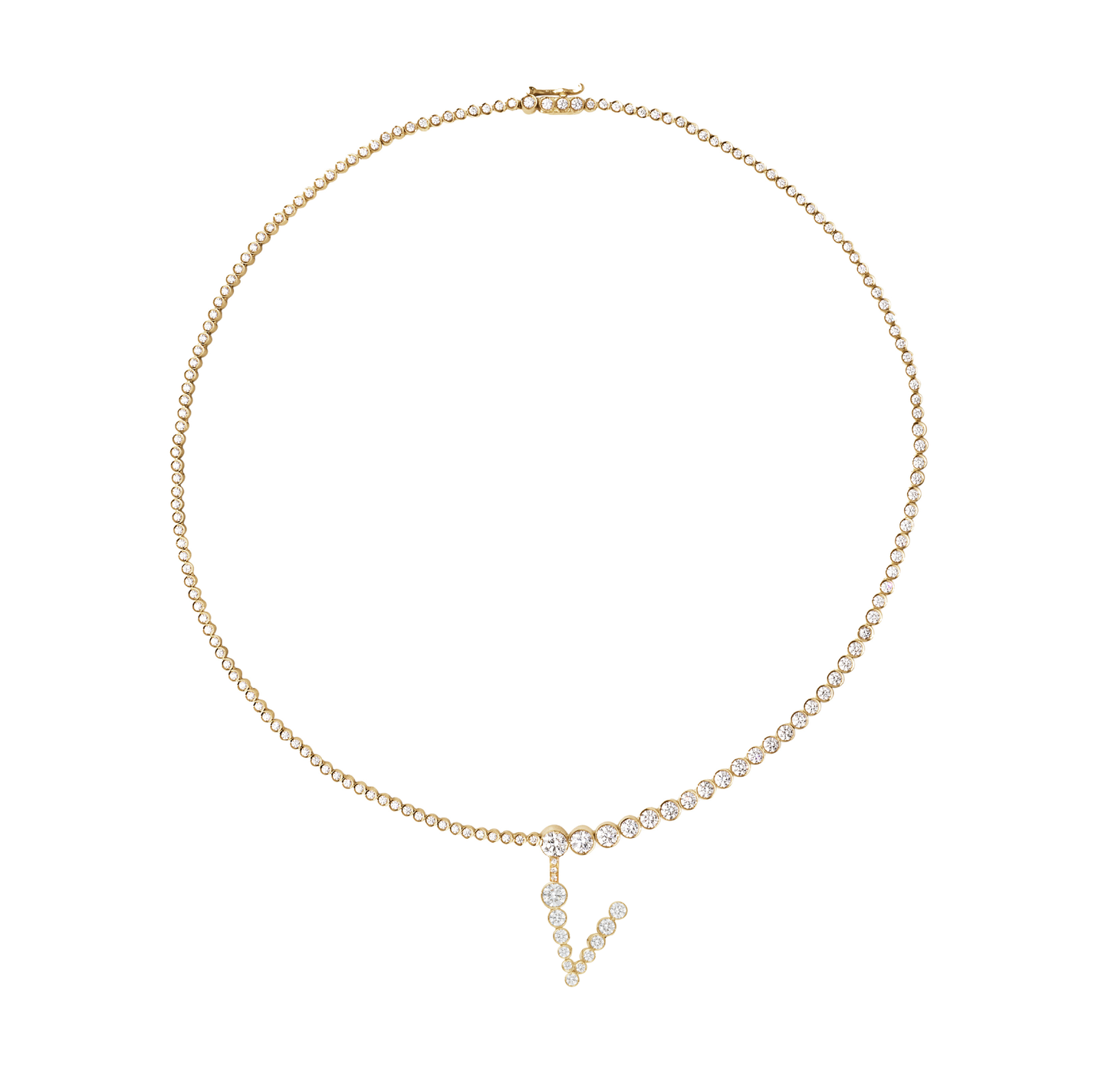 Collier de Tennis Lettre