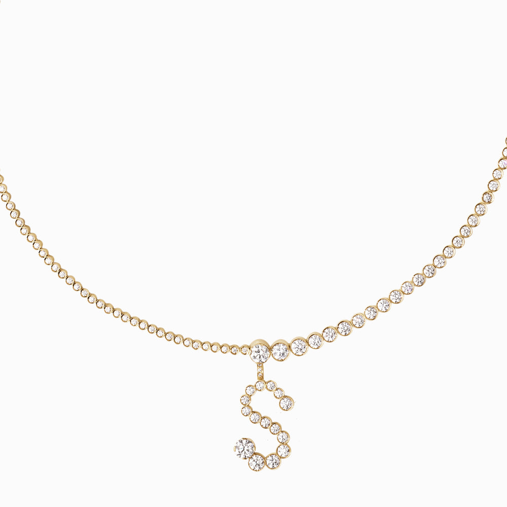 Collier de Tennis Lettre