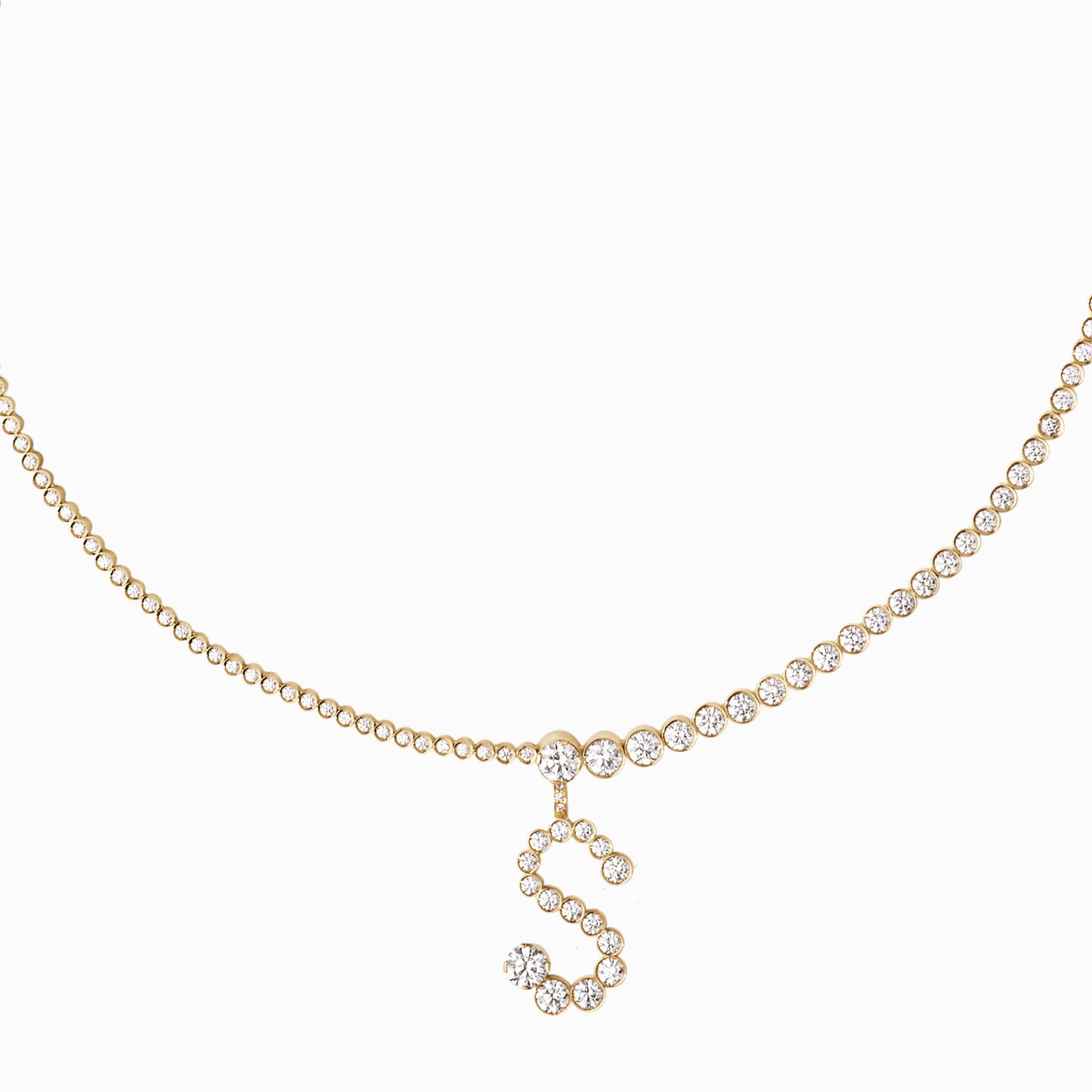 Collier de Tennis Lettre